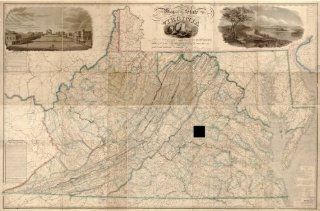 1859 A map of the state of Virginia A of the state of Virginia, constructed in c   Wall Maps