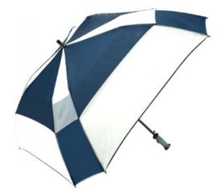 Gellas by ShedRain 4532 N/W Gel Handle, Navy/White, 62 Inch Arc Auto Open Vented Square Golf Umbrella Clothing