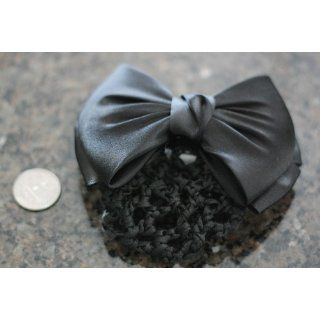 Rosallini Black Bowknot Decor Snood Net Barrette Hair Clip Bun Cover  Beauty
