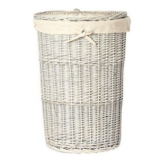 J by Jasper Conran Grey wicker laundry basket