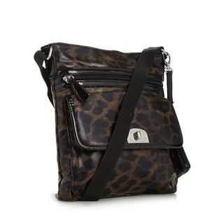 The Collection Brown leopard print cross body bag