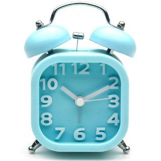 Sinceda Sweep Quiet Bedside Westclox Big Ben Twin Bell Battery Quartz Alarm Clock (Pink)   Battery Operated Digital Clock