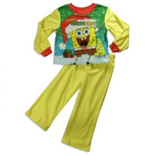 Sponge Bob by Nickelodeon   Slightly Irregular Boys SpongeBob Long Sleeve Pajamas, Yellow 23242 4/5 Pajama Sets Clothing