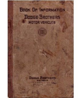 1923 Dodge Shop Service Owners Manual User Guide Reference Operator Book Fuses Automotive