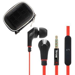 iKross 3.5mm Microphone Stereo Earbuds with Microphone + Black Accessories Carrying Case for LG G Pad 10.1 (V700/V710), G Pad 8.0, G Pad 7.0 V400 Cell Phones & Accessories