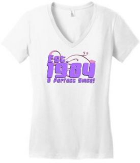 Established 1984 Perfect Since Funny 30th Birthday Juniors V Neck Clothing