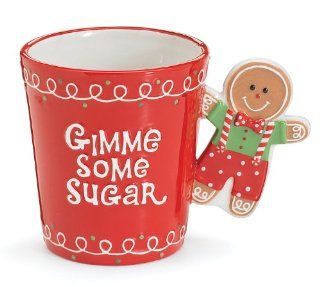 Gingerbread Man Gimme Some Sugar Christmas Coffee Mug, Adorable Gift and Collectible Kitchen & Dining