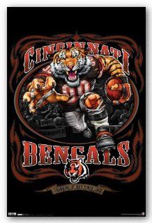 (22x34) Cincinnati Bengals (Mascot, Grinding It Out Since 1968) Sports Poster Print  