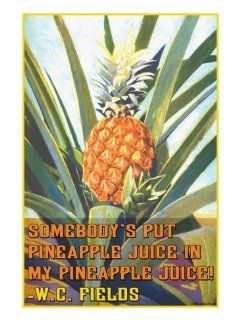 Somebody Put Pineapple Juice in My Pineapple Juice Wall Decal 18 x 24 cm (Without border 14.5 x 22 cm)   Wall Decor Stickers  