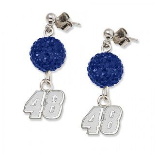 Crystal Number 48 Earrings in Sterling Silver   Butterfly Back   Round Shape GEMaffair Jewelry