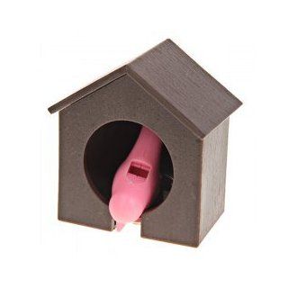 CNHK Decor Sparrow Whistle Keychain in Birdhouse Key Storage Box   Brown Bird House, Pink Bird  Other Products  