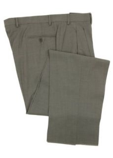 Silvio Bresciani Mens Pleated Taupe Herringbone Italian Wool Dress Pants   Size 38 at  Mens Clothing store