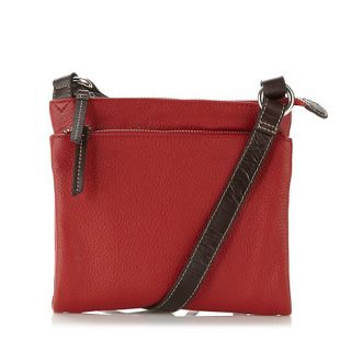 Principles by Ben de Lisi Designer red double zip cross body bag