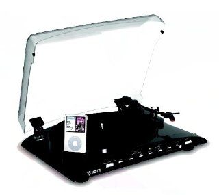 Ion Audio iProfile Schallplattenspieler (iPod dock, Miniklinken Stereo Eingang, USB 2.0) schwarz Heimkino, TV & Video