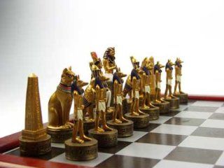 Schachfiguren gypten schwarz gold, orig. Chessmen, Pharao Tutenchamun Spielzeug