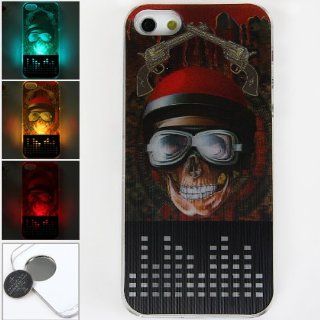 iPhone5S 5C case will coming soon ,Skeleton Scary Ghost Apple iPhone 5 5G 5S Hard 3D Skull Gothic Halogram Illusion Case Cover   With 3D Flash Visual Colour Changing Call Indicator LED Light (Glasses Skull) Cell Phones & Accessories