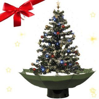 Knstlicher Weihnachtsbaum 85 cm schneiend  grn mit Schneefangschirm kleiner Christbaum aus Kunststoff Design authentisch und realittsnah Küche & Haushalt