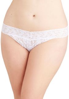 Hanky Panky Bright From the Start Thong in White   Plus Size  Mod Retro Vintage Underwear
