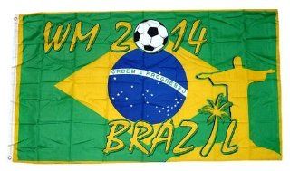 Fahne / Flagge Brasilien WM 2014 Fuball 90 x 150 cm Sport & Freizeit