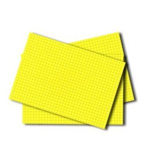 500 Karteikarten in A7 gelb kariert von Herlitz [Sparpaket] Bürobedarf & Schreibwaren