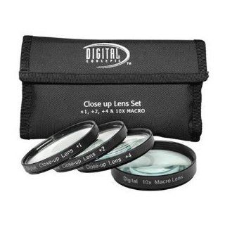 Digital Concepts 52mm +1 +2 +4 +10 Close Up Macro Filter Set with Pouch For Specific Nikon Lenses (Models Specified In Description)  Camera Lens Filter Sets  Camera & Photo