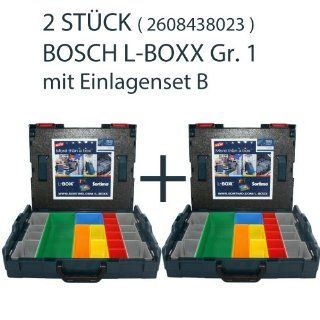 ** 2 STCK ** Bosch L BOXX 102 Gr.1 inkl. Bosch Boxenset und Deckeleinlage Baumarkt