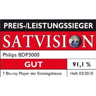 Philips BDP 3000 Blu Ray Player (BD Live , DivX Ultra zertifiziert, USB Anschluss rckseitig fr Firmware Aktualisierung & BD Live Speichererweiterung) schwarz Heimkino, TV & Video
