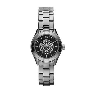 Armani Exchange Mens dark silver bracelet watch