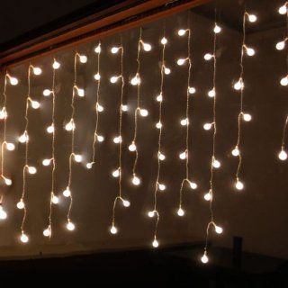 Fuloon Led Vorhang Lichterkette 2M x 1M 104 Stck LED Kirsche Innen / Auen Party String Fairy Hochzeit Weihnachten Vorhang Licht 8 Modi Farbe auswhlbar (Warm Wei) Beleuchtung