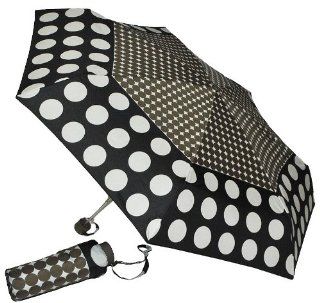 Taschenschirm   Punkte schwarz braun  105 cm   Schirm / Regenschirm fr Mdchen und Damen   Sturmfest   zusammenklappbarer Kinderregenschirm Damenschirm gepunktet Spielzeug