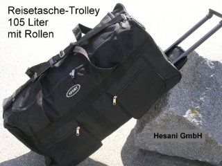 Reisetasche 105 L schwarz Tasche Trolley Reisetrolley mit Rollen new Design Koffer, Ruckscke & Taschen