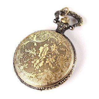 Yesurprise Elegant Damen Herren Quarz Uhr Taschenuhr Kette Halskette Schmuck Bronze Farbe Yesurprise Uhren