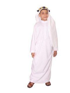 Kinder Araberkostm Kostm Araber Scheich Scheichkostm Kinderkostm, wei (110 116 (4 bis 5 Jahre)) Spielzeug
