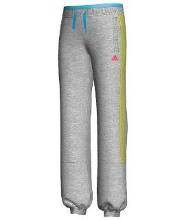 Adidas Kinder Hose Reinvented Knit Pant CH 128 medium grey heather/super cyan Bekleidung