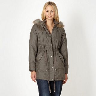 Mantaray Khaki metallic parka jacket