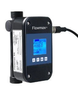 Flowmax 44i Ultraschall Durchflussmessgert DN15 Zollanschluss mit Display 5pol Anschlussstecker Messbereich 0,9   36 l/min Beleuchtung