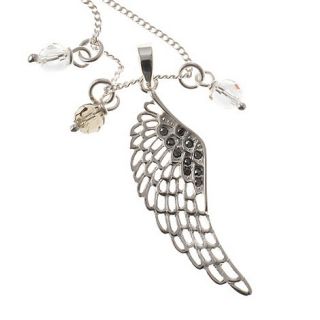 Van Peterson 925 Sterling silver angel wing pendant necklace