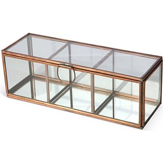 CULINARY CONCEPTS   Glasshouse triple section copper candle holder