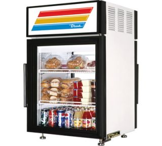 True 24 Countertop Pass Thru Refrigerated Merchandiser   1 Door, 2 Shelf, LED, White