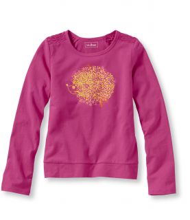 Girls Freeport Knits, Ruched Graphic Tee, Hedgehog Girls