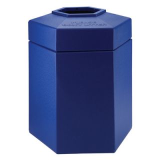 Commercial Zone 45 Gallon Hex Waste Container 7372 Color Blue