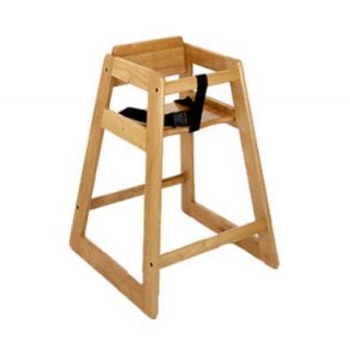 CSL Foodservice & Hospitality Stackable Economy Wooden High Chair, Light Finish