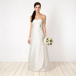 Debut Ivory diamante brooch bandeau bridal dress