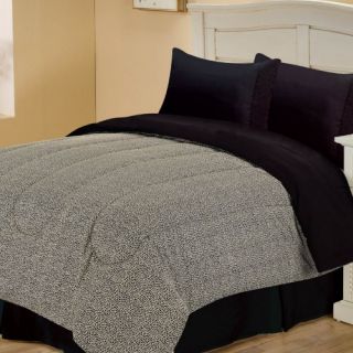 Chic Home Leopard Style Black Reversible Comforter   Bedding and Bedding Sets