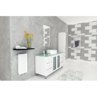 Grand Lune 47 Single Vessel Modern Bathroom Vanity Set by JWH Living