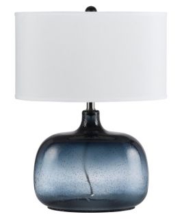 Cal Lighting BO 2263TB Christi Navy Blue Glass Table Lamp   Table Lamps