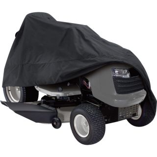 Classic Accessories Deluxe Lawn Tractor Cover — Black, 72in.L x 44in.W x 46in.H, Fits Tractors with Decks up to 54in.W, Model# 73967  Mower Accessories