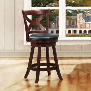 Homelegance Basalt Counter Height Swivel X Back Chair   Dark Cherry   Kitchen & Dining Room Chairs