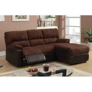 Poundex Bobkona Loveseat Recliner Right Chaise