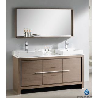 Fresca Allier 60 Double Modern Bathroom Vanity Set with Mirror